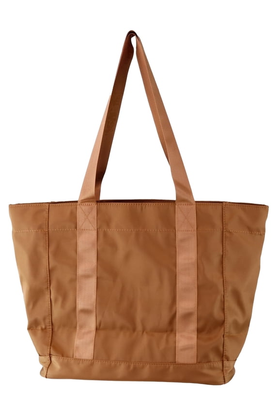 Large Brown Polyester Tote Bag