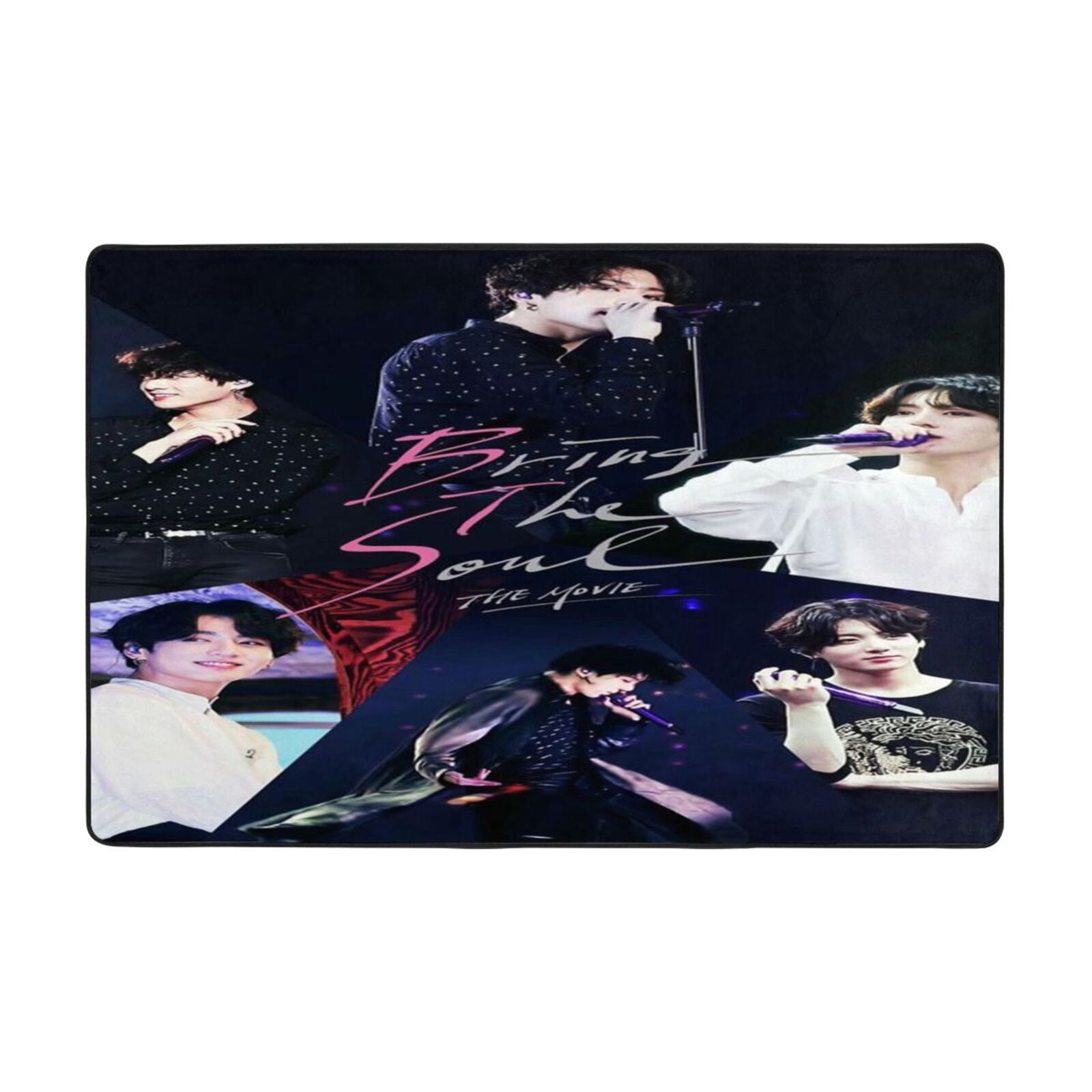 Large Bts Rug Cartoon Anime Rug For Rug, Non-Slip Bathroom Rugs ...