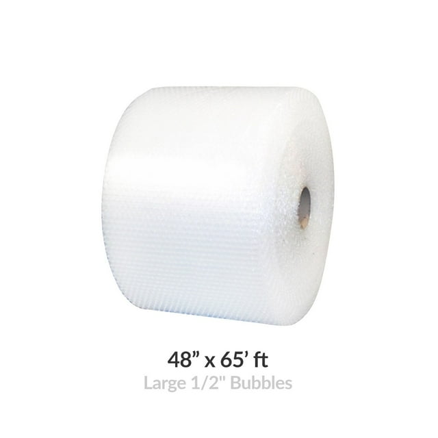 Large Bubble Wrap 48" wide x 65' perforated 1/2" bubble wrap