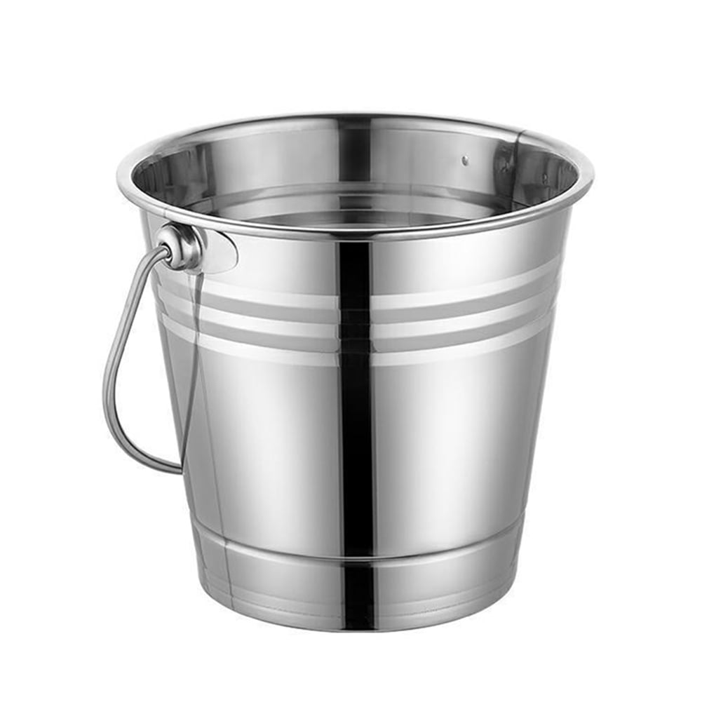 Large Bucket Stainless Steel Champagne Beers Bucket Wine Chiller with Handle Home Bar