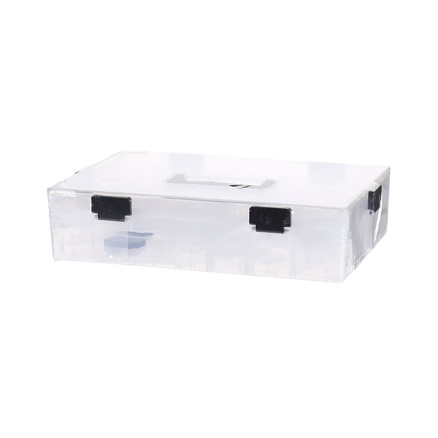 Large Building Block Storage Box with Buckle, Stackable Detachable Toy Organizer Bin for LEGO Bricks, Multi-Layer Plastic Sorting Container for Kids Room and Playroom