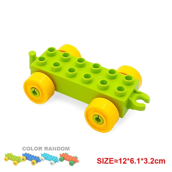 Large Building Blocks Car Model Children's Urban Traffic Accessories Assembled Toy Car Chassis Boat Motorcycle Compatible Duploe