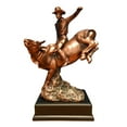 thumbnail image 1 of Large Bull Rider Statue in Bronze Finish, 1 of 1
