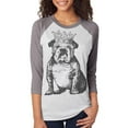 thumbnail image 1 of Large Bulldog Crown Unisex Raglan T Shirt, 1 of 1
