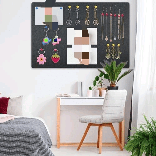 Large Bulletin Board, 70x47 in, Large Cork Boards for Walls, Felt Board Decorative Cork Boards for Walls with 30 Pushpins, Foldable Photo Poster Board for School Home Office$$Office