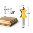 thumbnail image 1 of Large Bullnose & Bead Router Bit Column Face & Chair Rail Molding - Yonico 13100, 1 of 1