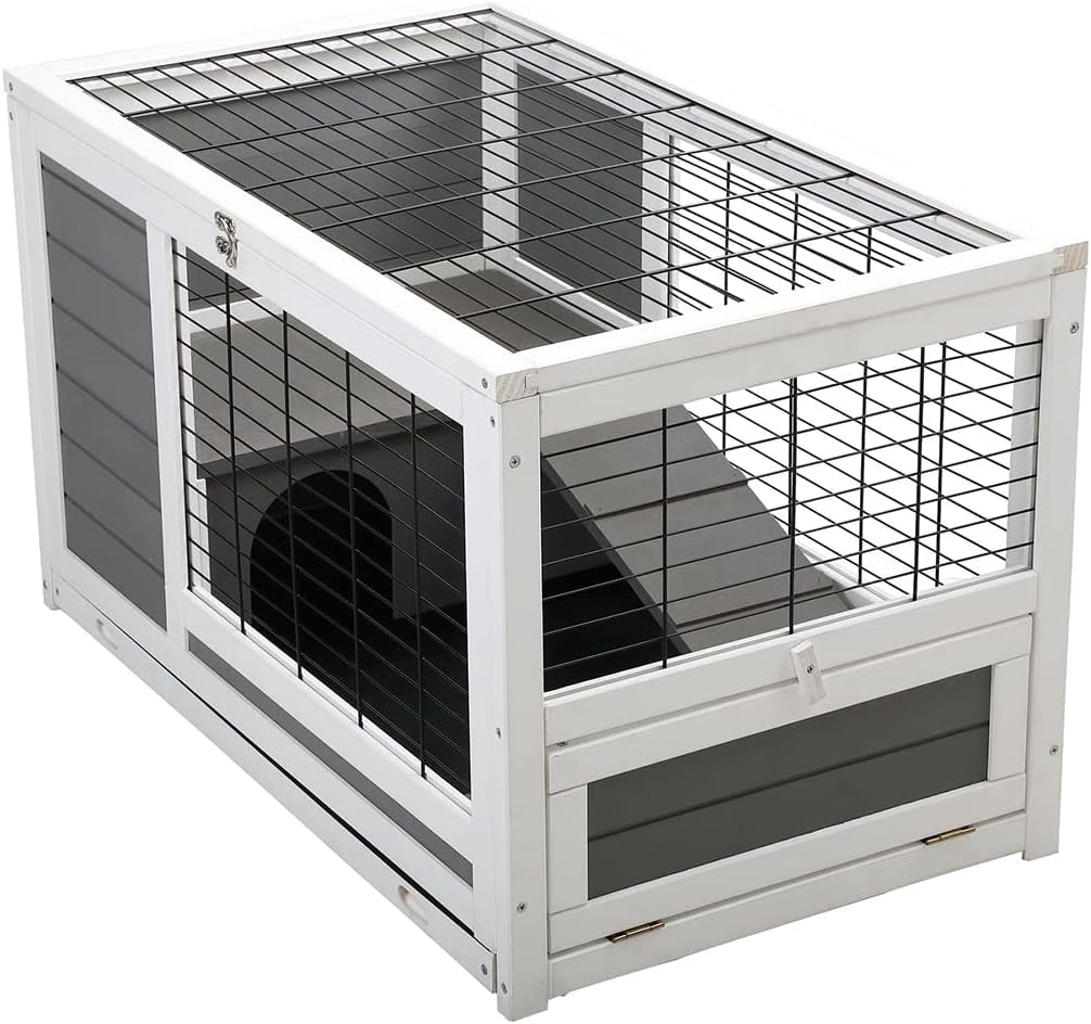 Photo inspiration: Visual Reference: Large Bunny Cage Wooden Indoor Outdoor Rabbit Hutch Elevated Cage