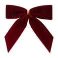 thumbnail image 1 of Large Burgundy Velvet Christmas Bows - Elegant Ribbon Bows For Christmas Tree, Wreath, Gift Wrap, Crafts And Wedding Party, Decorative Bows For Snack Bags And Home, 3.54*3.54in, B, 1 of 3