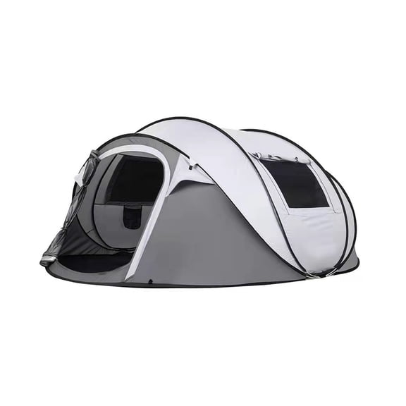 Large Burst Up Tent with Immediate Setup Technology, Ventilated Net Doors, Permanent for 5-8 Backpackers.