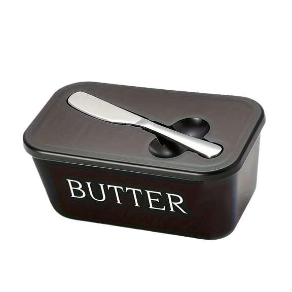 Large Butter Dish with Lid and Stainless Steel Spreader, BPA-Free Airtight Butter Keeper for Countertop & Fridge, Robust Food-Grade Storage Box