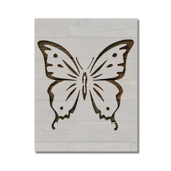 Large Butterfly Stencil Template Reusable 8.5 x 11 for Painting on Walls, Wood, Etc. By Stencilville