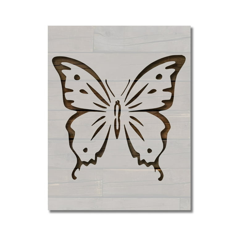 Large Butterfly Stencil Template Reusable 8.5 x 11 for Painting on