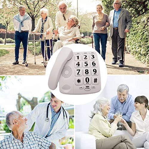 Large Button Phone for Elderly, JeKaVis JP02 Amplified Phones for