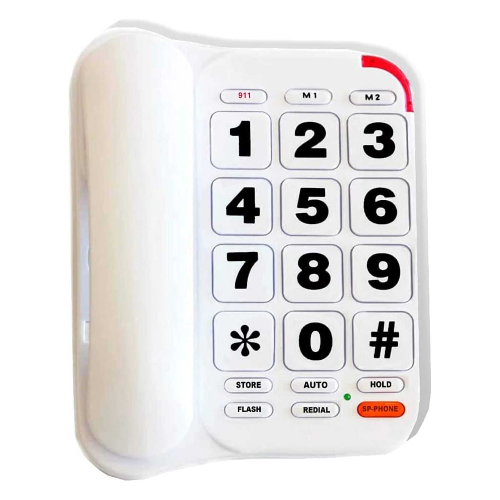 Large Button Phone for Seniors, Amplified Corded Phone with