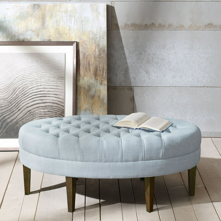 Oval velvet ottoman discount