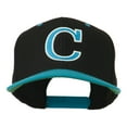 thumbnail image 1 of Large C Outline Embroidered Cap - Black Teal OSFM, 1 of 5