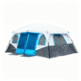 thumbnail image 1 of 12 Person Family Instant Cabin Tent, 14'x10'x6.8', Easy Setup Waterproof Windproof with Divided Curtain for Separated 2 Rooms with Carry Bag Outdoor, for Camping, Travel, Fishing, Hiking, Blue, 1 of 8