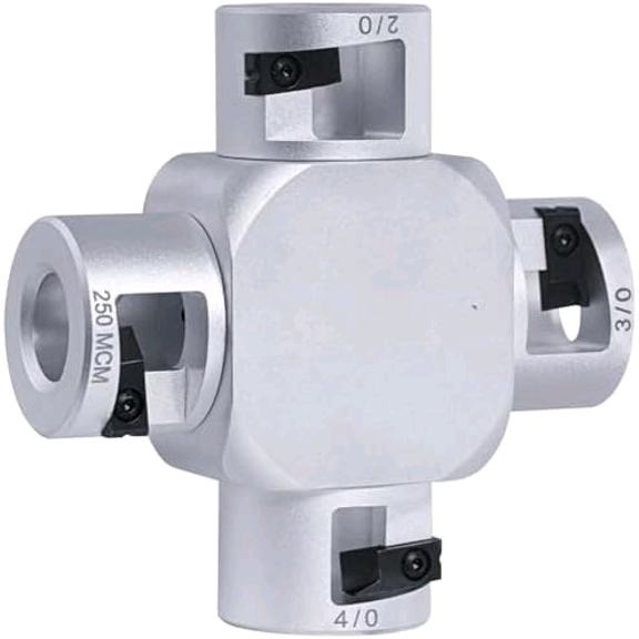 Large Cable Stripper (2/0-250 MCM),Wire Stripper for AWG 2/0 250 MCM 3/0 4/0, 4 in 1 Large Guage Wire End Insulation & Big Round Cable Slitter for Safe and Precise Jacket Removal