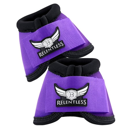 Large Cactus Ropes Relentless Strikeforce Nylon Horse Bell Boots Purple