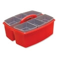 thumbnail image 1 of Large Caddy with Sorting Cups, Red, 2/Carton | Bundle of 5, 1 of 9