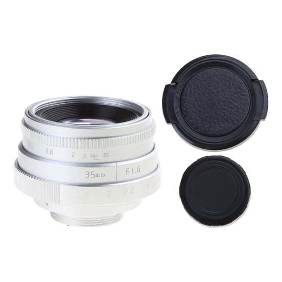 Large Camera Lens Accessories 35mm f1.6 C-Mount CCTV Camera Lens Replacement for M4/3 Mount Camera Adapter