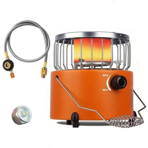 VAETTLO Large Camping Heater Stove Pro Kit, Powerful 2-in-1 Gas Heater with 60cm Hose & Mampu Hex Adapter for High/Low Altitude and Long Cylinder Cans