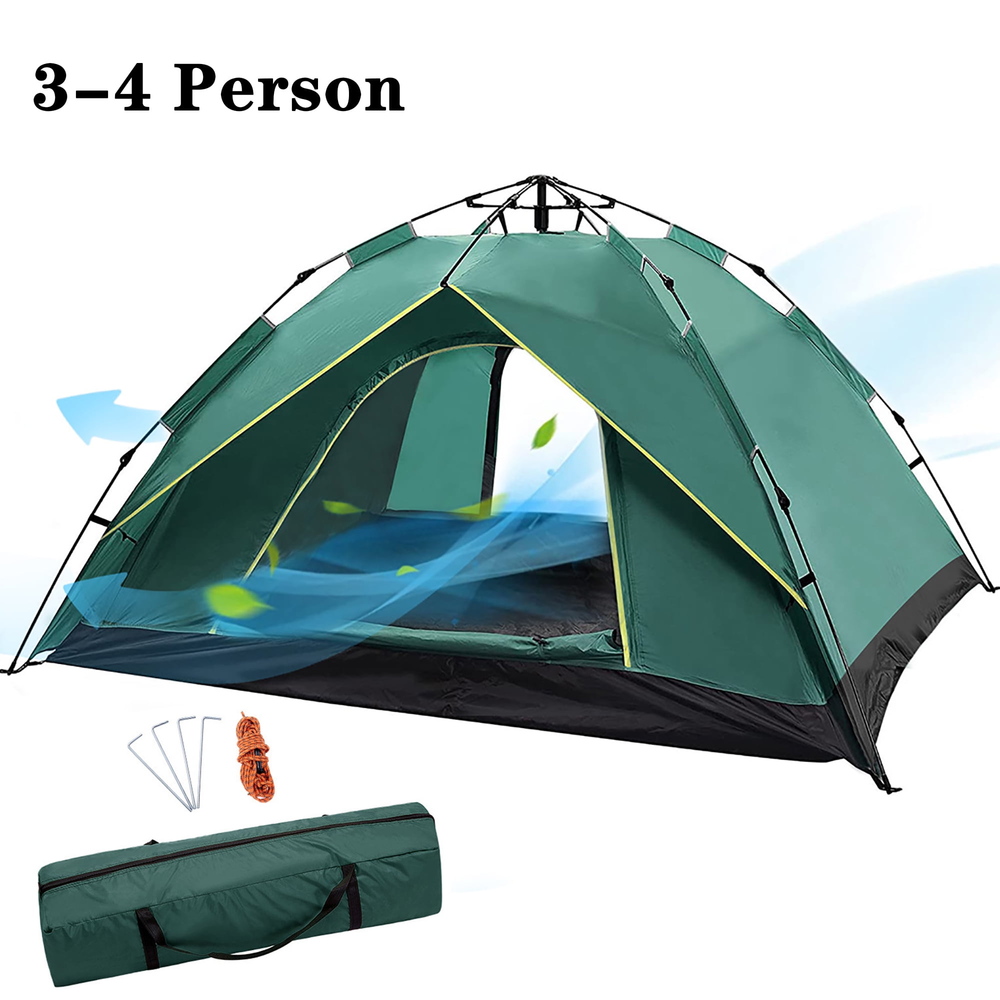 HAPPRUN 6-8 Person Tent with Removable Rain Fly and Carrying Bag