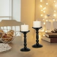 thumbnail image 1 of Large Candle Holders for Pillar Candles - Originality Gift Candlesticks , Decorative Rustic Centerpiece Pillars Compatible with Battery-Operated Candles - Tall Farmhouse Wooden Candle Holders Pillar, 1 of 7