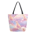 thumbnail image 1 of Large Canvas Bag 13.5x5.1x15 Inch Canvas Bag Shopping Canvas Bag Suitable For Outing Shopping Travel Out Of Large Capacity Storage Pink Dog, 1 of 9