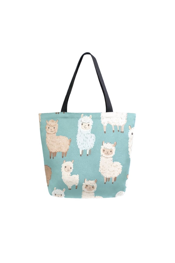 Large Canvas Bag 13.5x5.1x15 Inch Canvas Bag Shopping Canvas Bag Suitable For Outing Shopping Travel Out Of Large Capacity Storage Super Cute Sheep