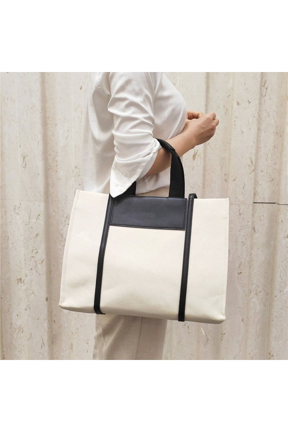 Large Canvas Bag For Women Handbags Commuting big Tote Bag ladies Portable Business Briefcase female Shoulder Bags bolsas black