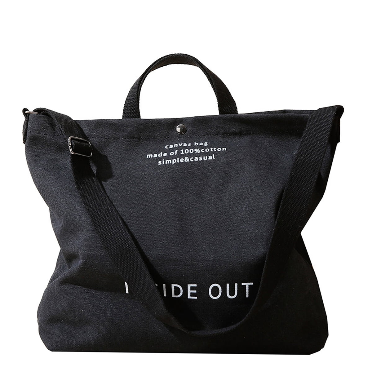 Large Canvas Bag Women Shoulder Handbag Female Letters Reusable Shopping Ladies Grocery Designer Tote Bag Black Walmart