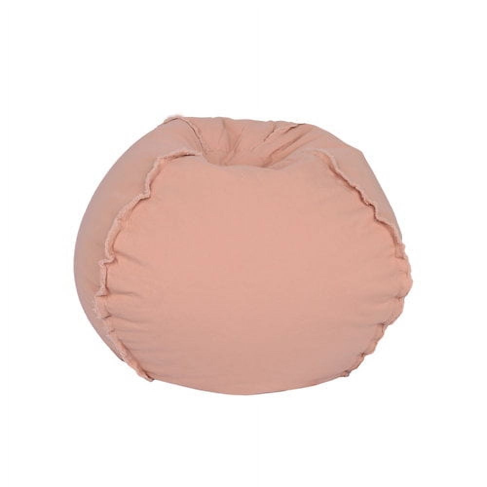 Large Canvas Bean Bag Chair with Exposed Seams, Multiple Colors