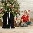 thumbnail image 1 of Large Canvas Christmas Gift Bag with Double Drawstrings – 28"x20" Reusable Holiday Santa Sack for Toys, Candy, Party Supplies – Eco-Friendly Storage Tote for Xmas Tree Decor, 1 of 4