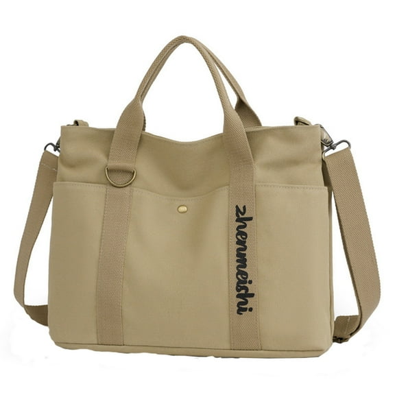 Large Canvas Crossboday Tote Bag for Women Top Handle Shoulder Messenger Laptop Handbag Work Purse Beach Bags