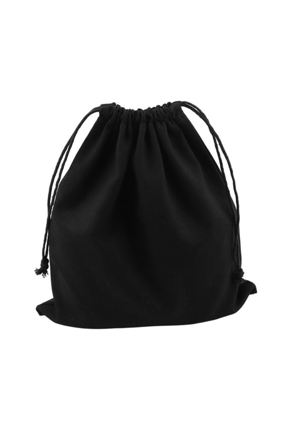Large Canvas Drawstring Storage Bags gift for travel Laundry Bag Pouch Black
