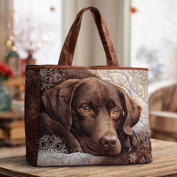 Large Canvas Quilted Tote Bag for Women, Unique Nature Print Shoulder Handbag for School Work Shopping Travel B One Size