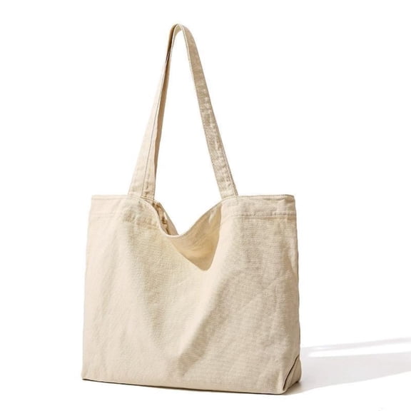 Large Canvas Tote Bag, Open Cotton Shoulder Bags for Women and Men, Mujer Laptop Handbag Purse