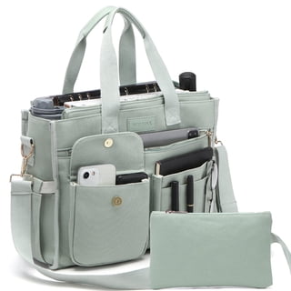 Large Canvas Tote Bag Set for Women, Work Teacher College Travel Shoulder Handbags, Crossbody Laptop Purse