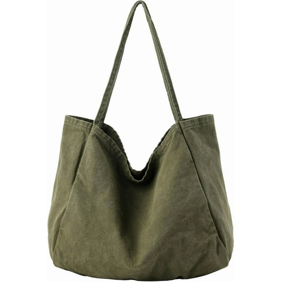 Large Canvas Tote Bag for Women - Perfect for Work, Travel, and Casual Use. A versatile hobo shoulder bag that can be used as a message bag, tote purse, or handbag.