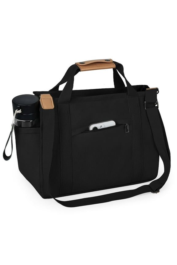 Large Canvas Tote Bag for Women With Pockets, Cute Crossbody Shoulder Purses Handbag for Work Travel