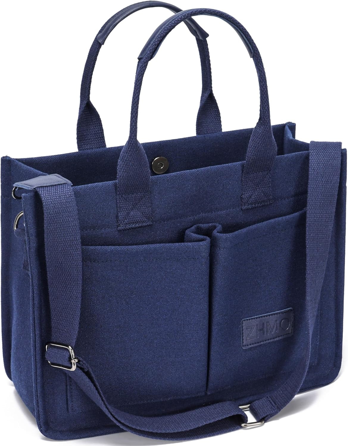 Large Canvas Tote Bag for Women With Pockets,Laptop Crossbody Purses Everything Everyday Bag Handbags for Work Beach Gym