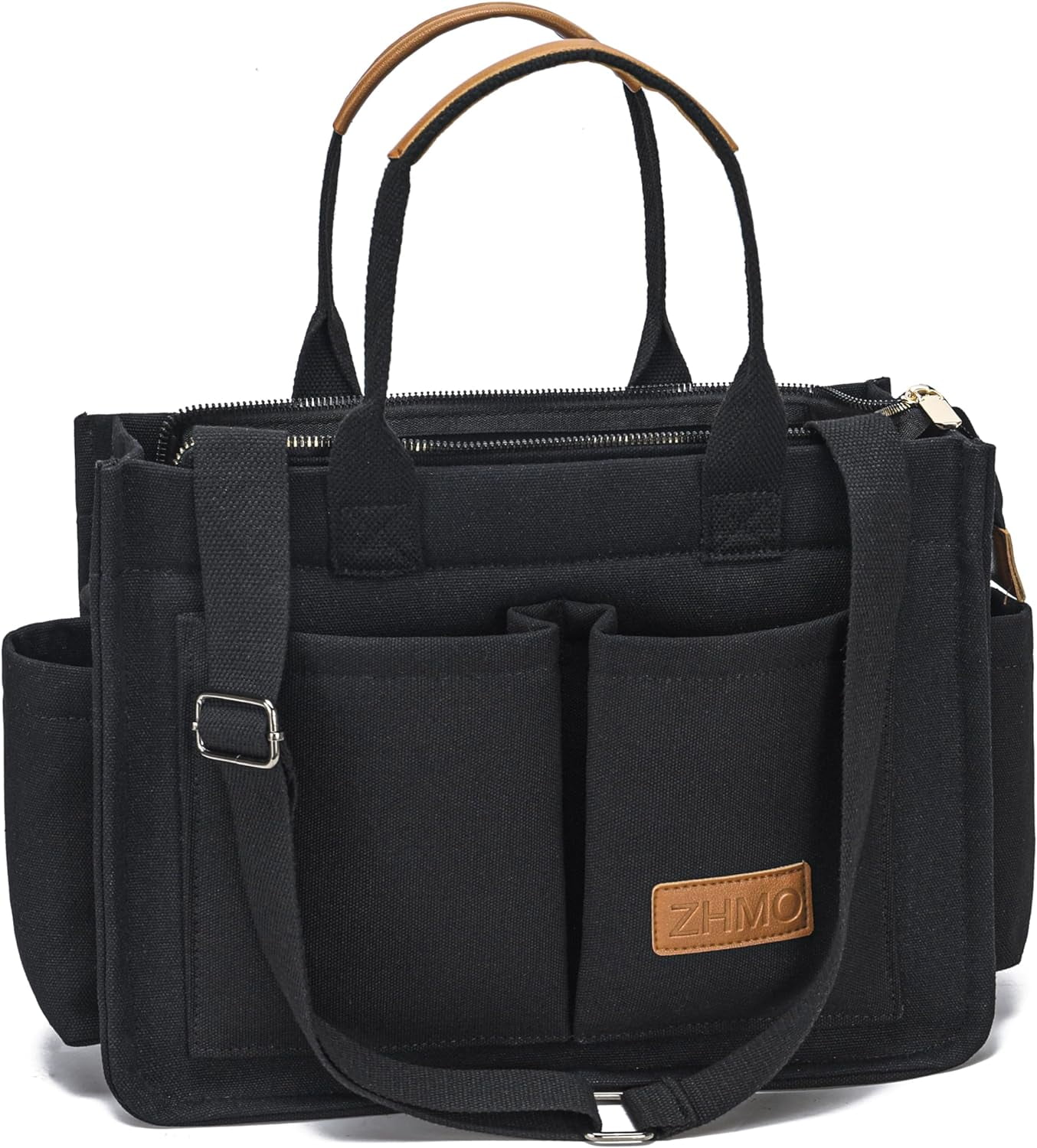 Large Canvas Tote Bag for Women With Pockets,Laptop Crossbody Purses Everything Everyday Bag Handbags for Work Beach