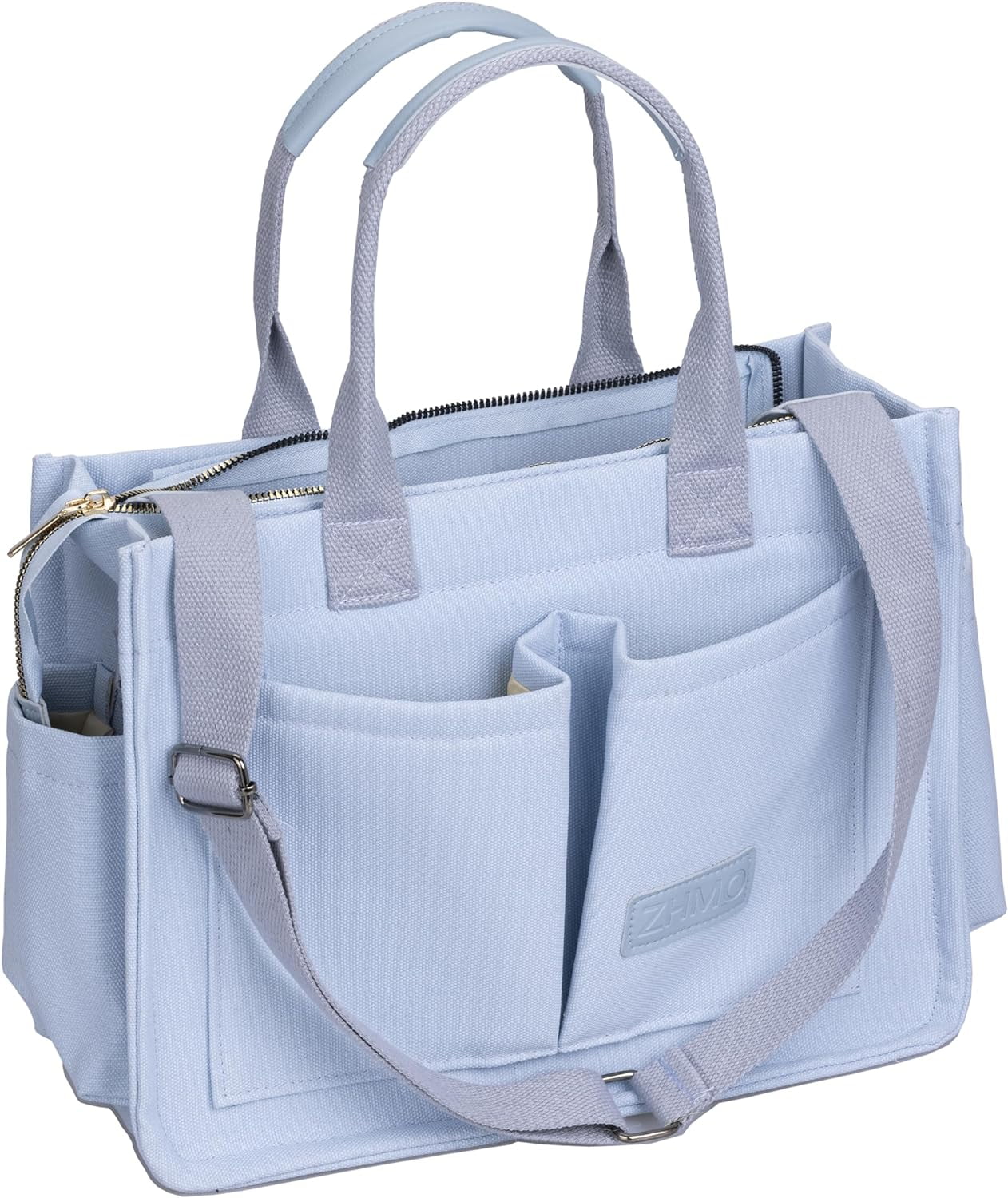 Large Canvas Tote Bag for Women With Pockets,Laptop Crossbody Purses Everything Everyday Bag Handbags for Work Beach