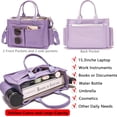 thumbnail image 1 of Large Canvas Tote Bag for Women with Compartments - Durable Work Laptop Bag, 1 of 7
