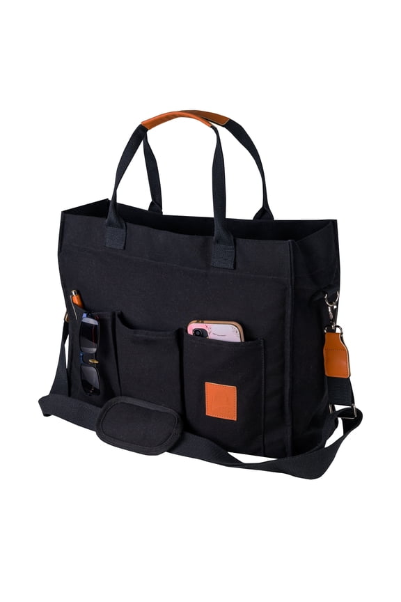 Large Canvas Tote Bag for Women, Crossbody Handbag, Removable and Adjustable Shoulder Strap