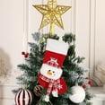 thumbnail image 1 of Large Capacity 20 Inch Extra Long Christmas Stocking for Mantel Tree, Festive Red Santa Stocking Durable Holiday Decorations for Family Gatherings, 1 of 6