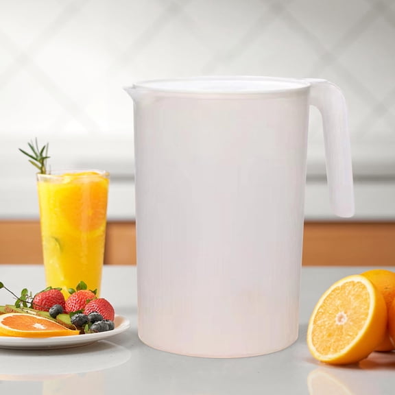 Large Capacity 2L Plastic Pitcher for Tea, Fruit Infused Water, Beverages, BPA-Free, 1 Count