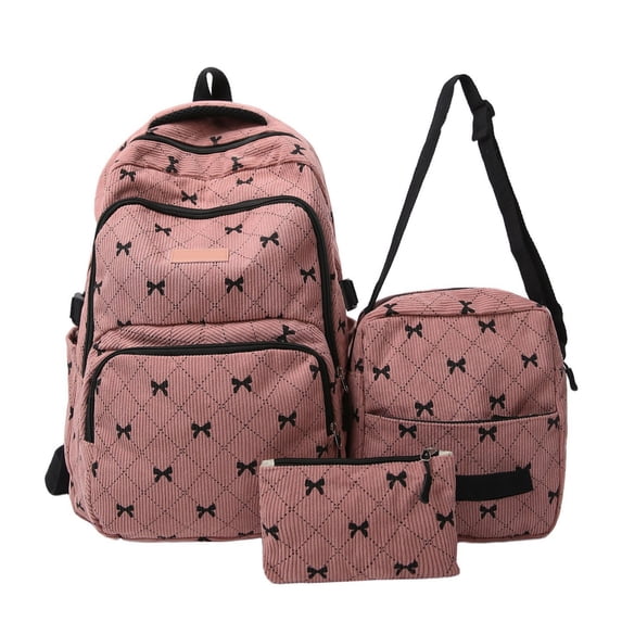 Large Capacity 3 Piece Backpack For Students Cute Cartoon Style Travel With Spacious Compartments And Comfortable Straps Back To School Backpack