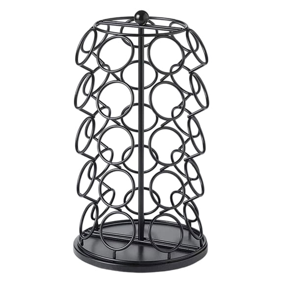Large Capacity 360 Degree Rotating Coffee Pods Holder Space Saving Iron Storage Solution for Kitchen Countertop